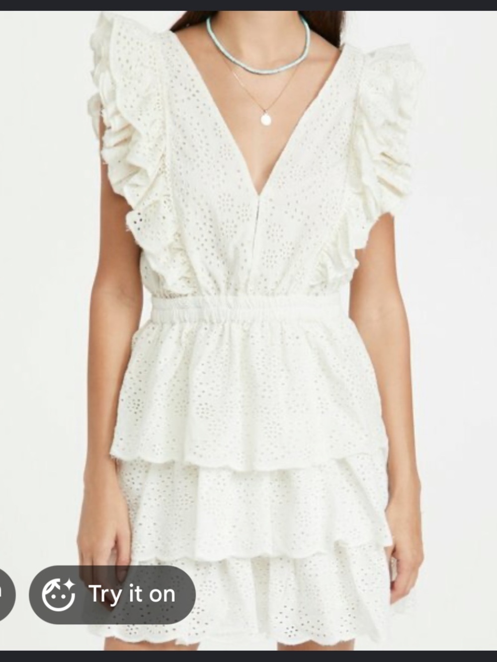 Anthropologie Love the Label Ruffle Tiered mini Dress
